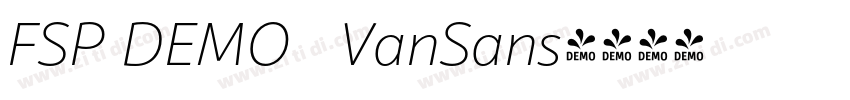 FSP DEMO   VanSans字体转换